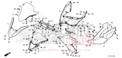 ABDECKUNG, VORNE WW125AM de 2021